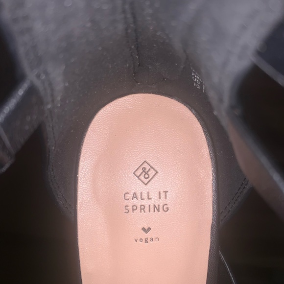 Call it spring VEGAN lace up open toe heel - Picture 3 of 4